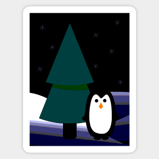 Holiday Penguin Sticker